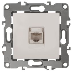 12-3107-02 ЭРА Розетка информационная RJ45, IP20, Эра12, слоновая кость | Эра 12 Слоновая кость