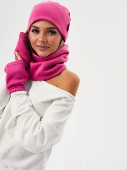 Шапка бини с начесом для хвоста, дред и кос