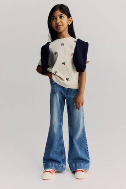 H&M Футболка с контрастными деталями, белый