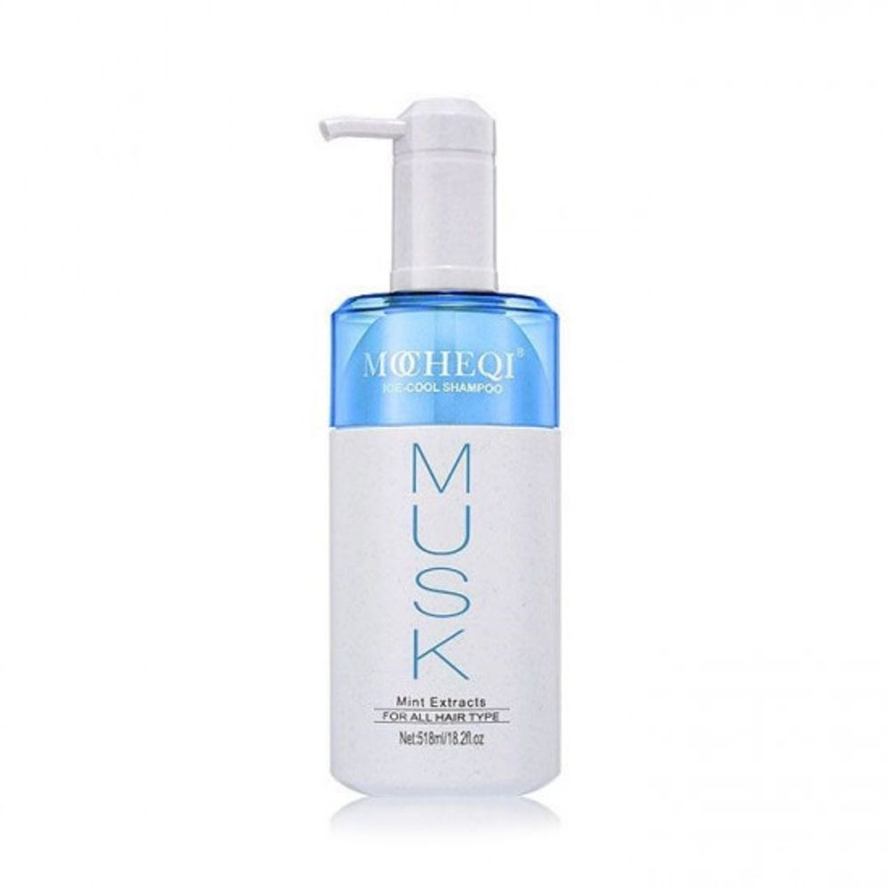 MOCHEQI MUSK Ice-cool Shampoo (голубой), 518 ml