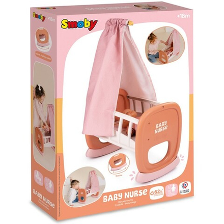 Smoby Baby Nurse - колыбель с балдахином Для куклы 42 см 220391