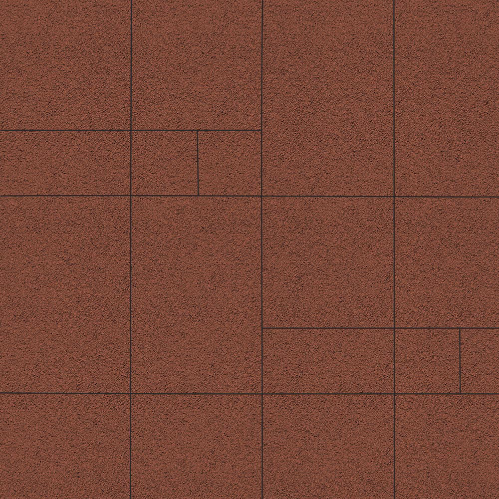 Тротуарная плитка ГРАНДО - Гранит Красный, комплект из 4 видов плит