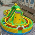 Надувная полоса препятствий "Мощный лабиринт" 20*10*6 м