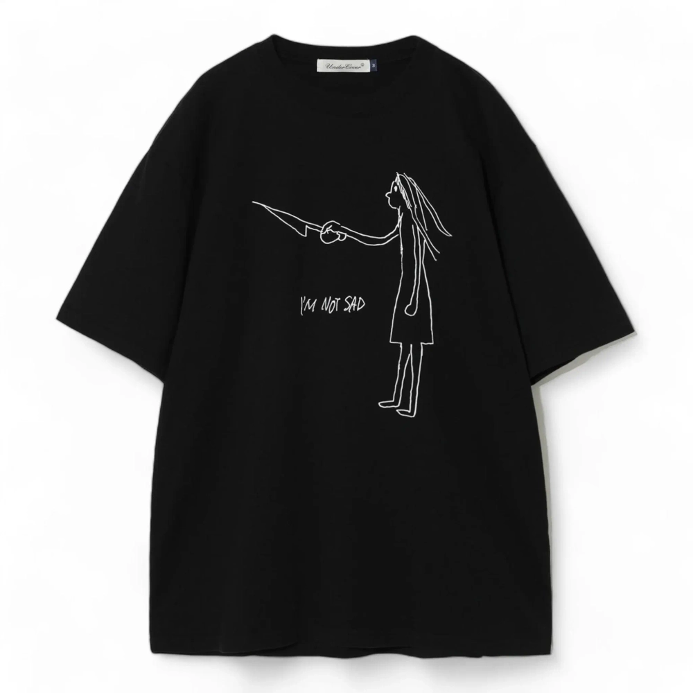UNDERCOVER ФУТБОЛКА ЧЕРНАЯ ПРИНТ I'M NOT SAD