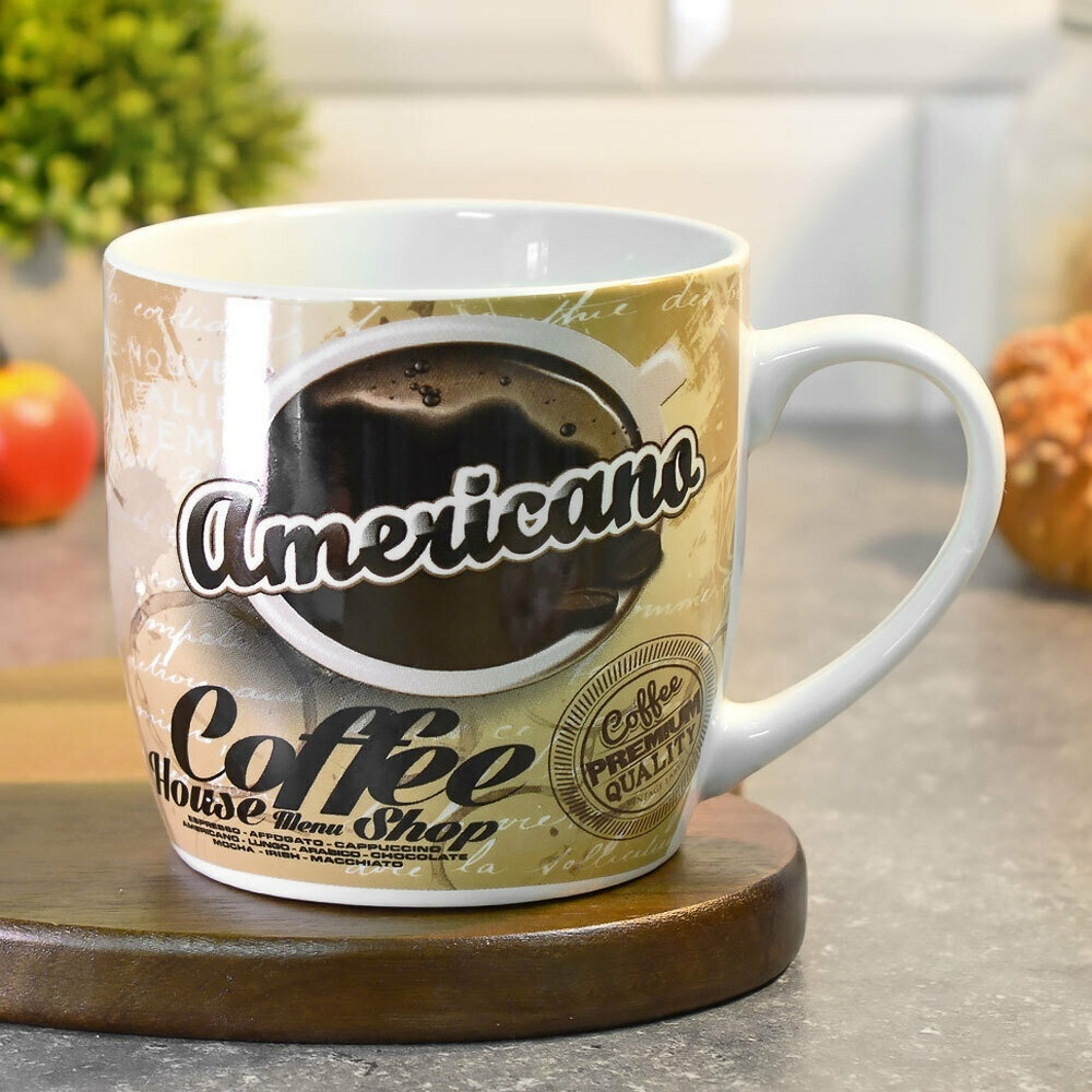 Кружка бочка 340мл Кофе де люкс