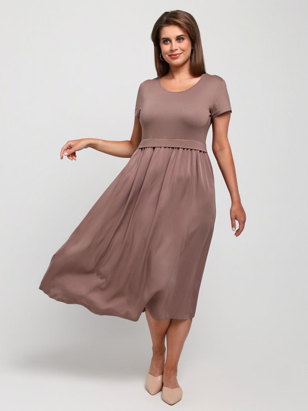 Платье Женственность Виотекс КОФЕЙНЫЙ