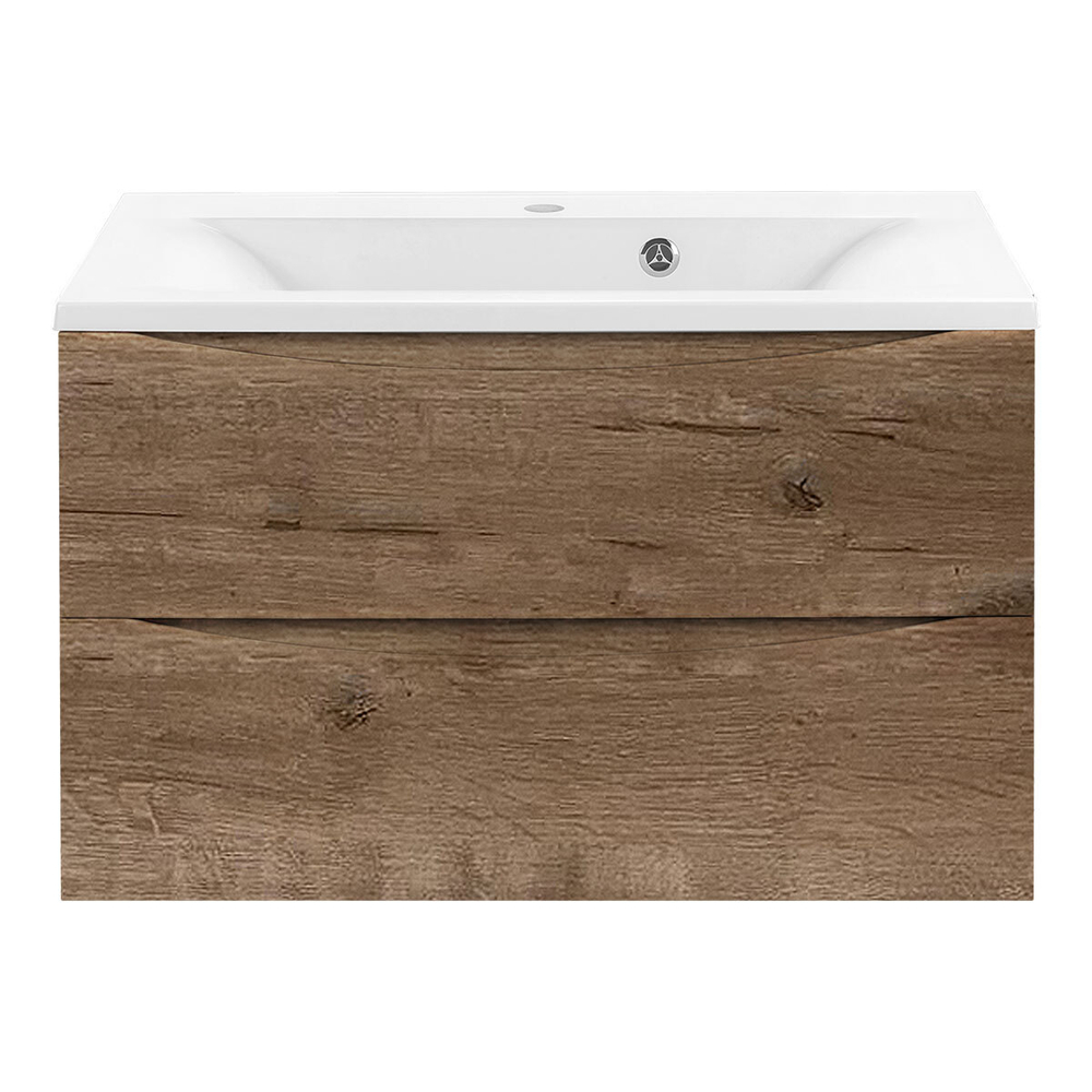 База под раковину Mia 750 подвесная, 2 выкатных ящика soft close, V.Oak