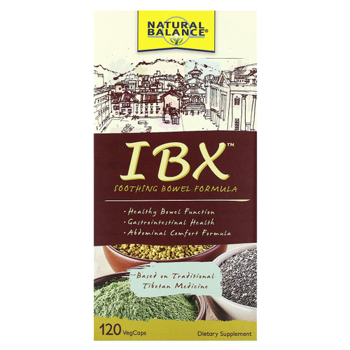 Natural Balance, IBX, успокаивающее средство для кишечника, 120 растительных капсул