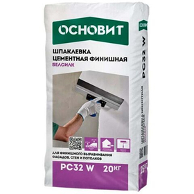 Шпатлевка цементная Основит Белсилк PC32 W белый 20 кг