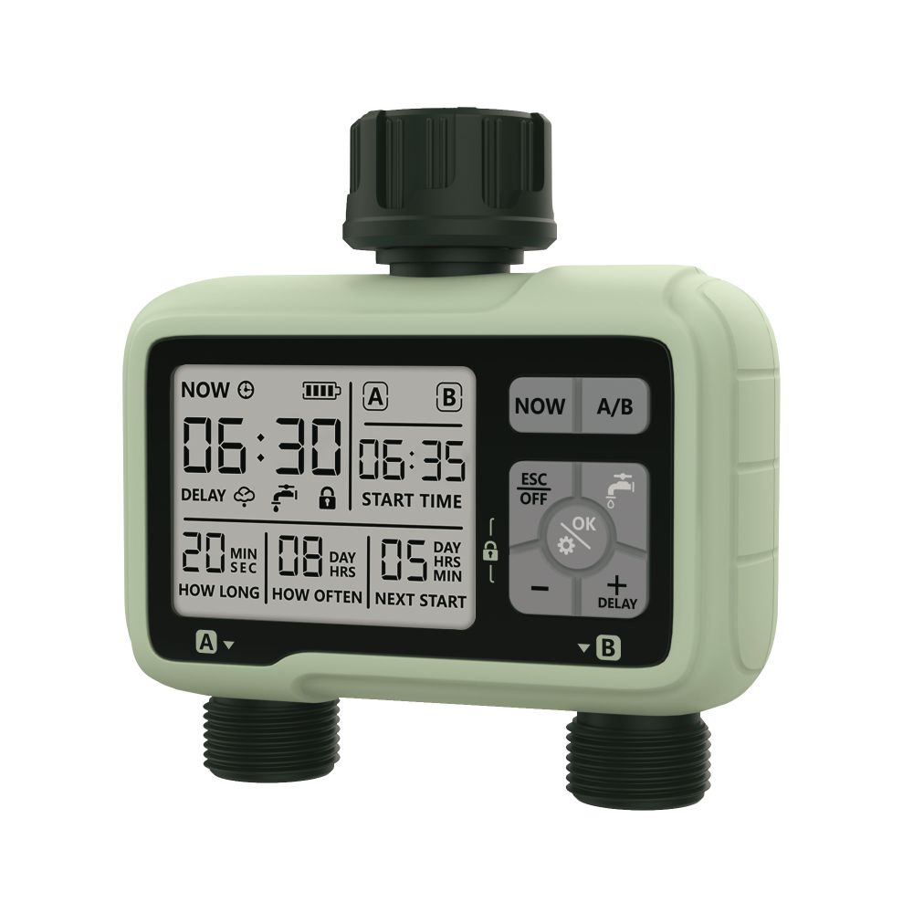 UST-W42 IP65 OLIVE Таймер для автоматического полива. 2 канала. Корпус оливковый. ТМ Uniel