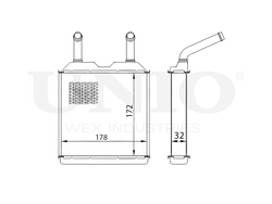 Радиатор отопителя UNIO RAD-20032