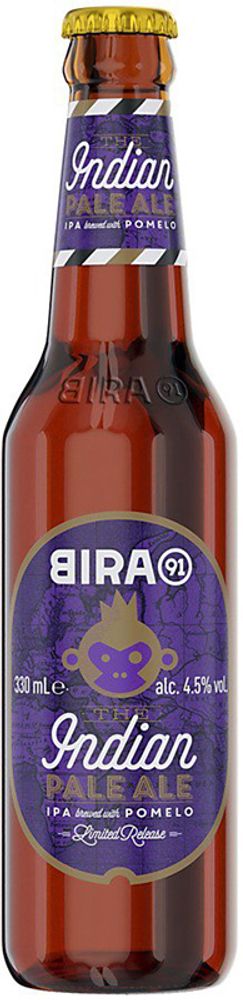 Пиво Бира 91 Индиан Пэйл Эль Помело / Bira 91 The Indian Pale Ale Pomelo 0.33 - стекло