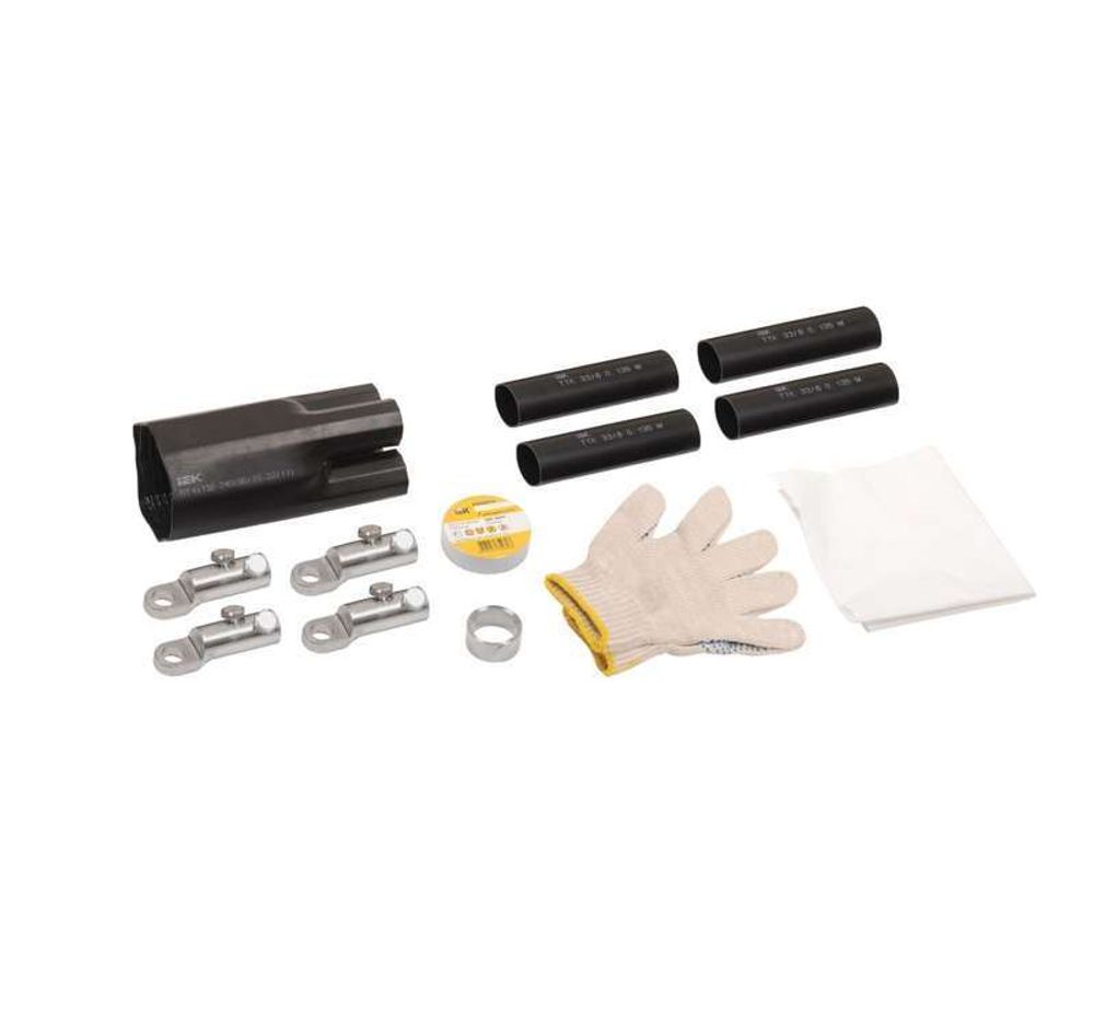 Комплект муфты концевой ПКВтп внутренней установки 5х70/120 с болтовыми наконечниками ПВХ/СПЭ изоляция 1кВ IEK UZM-XLK1-VN5-70120S Комплект муфты концевой ПКВтп внутренней установки 5х70/120 с болтовыми наконечниками ПВХ/СПЭ изоляция 1кВ IEK UZM-XLK1-VN5-70120S