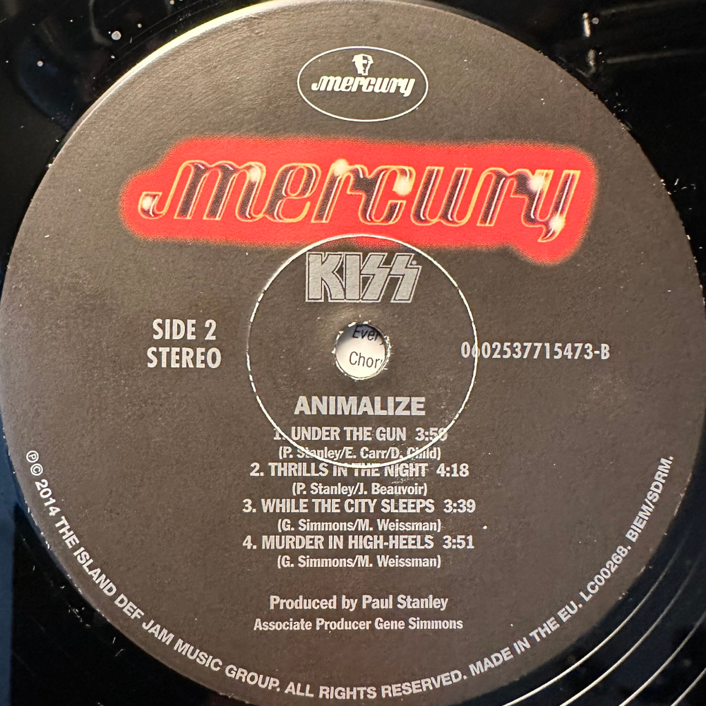 Kiss - Animalize (Европа 2014г.)