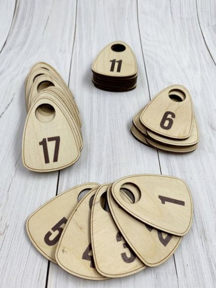 Деревянные Номерки 40х56 (Комплект)