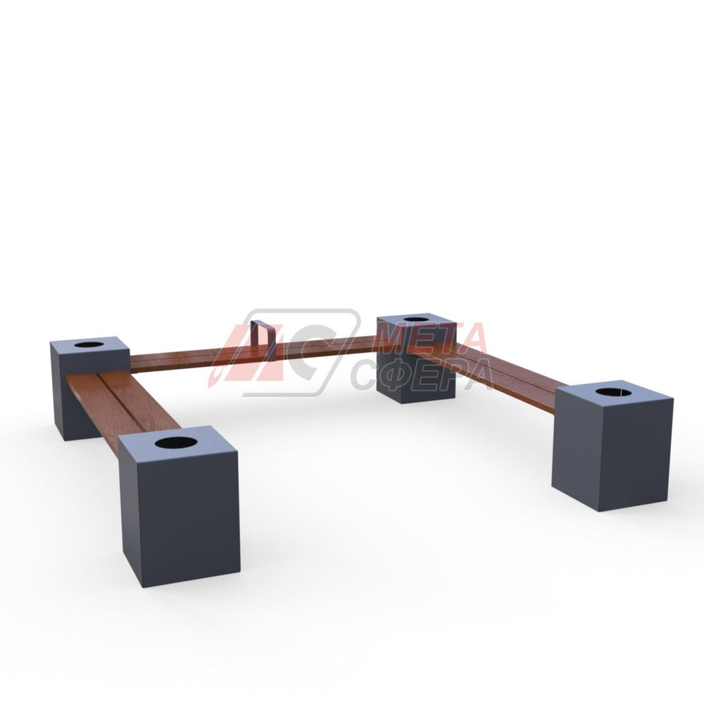 Скамейка CENTRAL П-образная