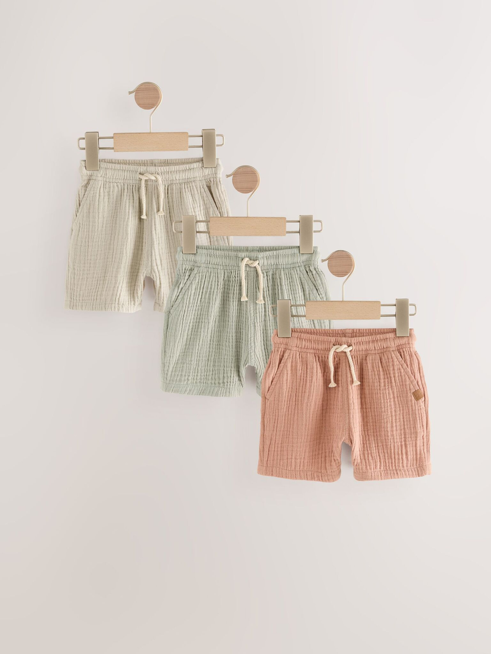 Шорты для мальчика Next AG3-821, 3 шт., Серый, Мятный, Кирпичный