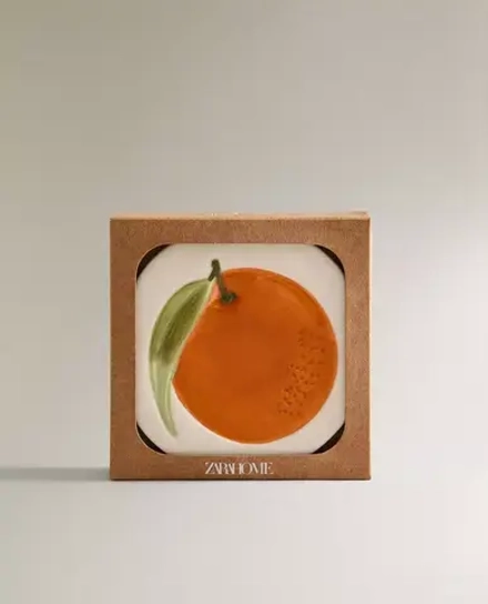 ZARA HOME КЕРАМИЧЕСКАЯ ПОДСТАВКА (НАБОР ИЗ 4 ШТ.), ЖЕЛТЫЙ