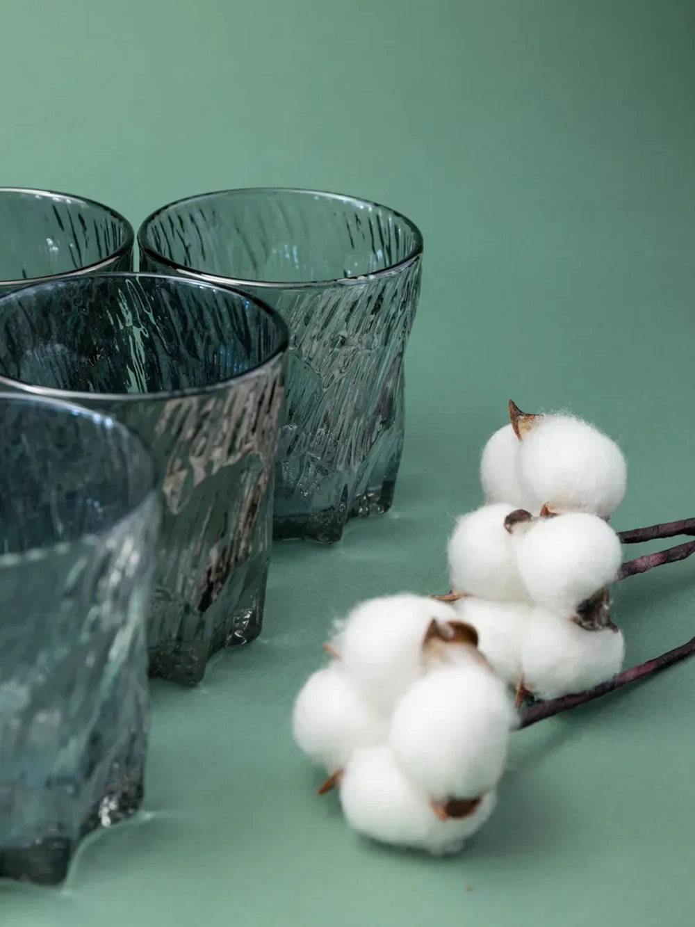 Стаканы для виски, 6 шт. Черный лед, 260 мл.