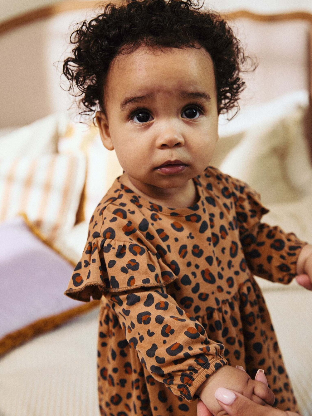 Платье для девочки Next B30-755, 2 шт, Коричневый, Бежевый