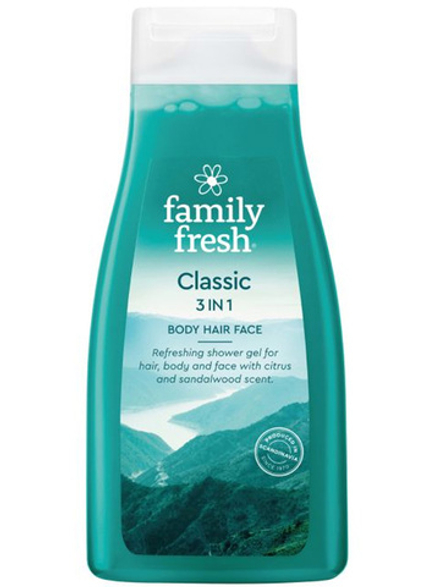 FAMILY FRESH CLASSIC 3IN1 ГЕЛЬ ДЛЯ ДУША ДЛЯ ТЕЛА, ВОЛОС И ЛИЦА 500 МЛ
