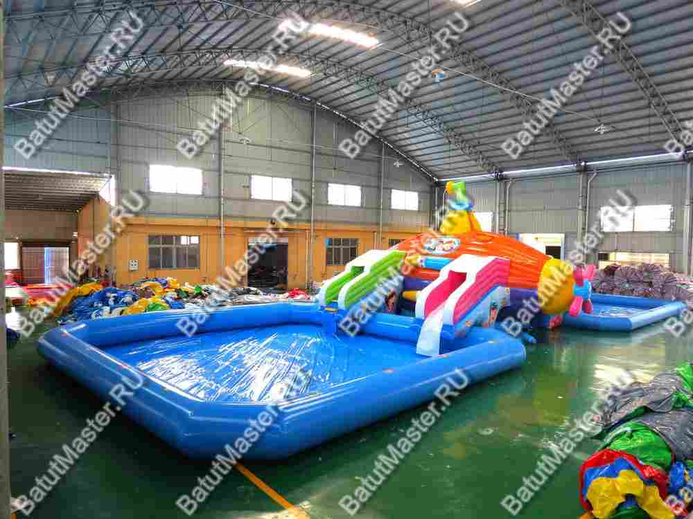 Надувной назменый аквапарк «Субмарина», 20*12*5 м