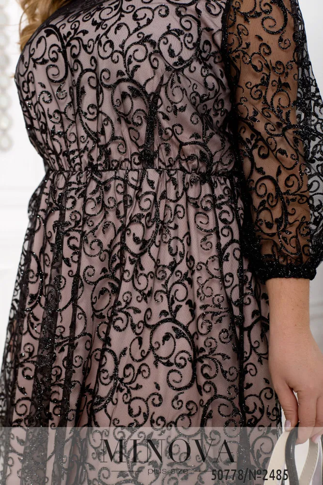 Платье 2485-черный Minova