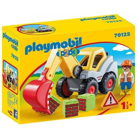 Конструктор Playmobil 1.2.3 - Экскаватор с подвижным ковшом - Плеймобиль 70125
