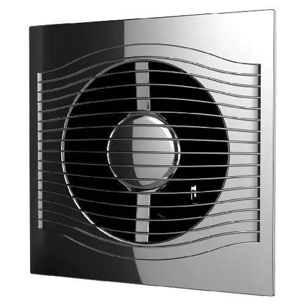 SLIM 5C Chrome| Вентилятор осевой вытяж. с обратным клапаном Декор D125