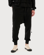 RICK OWENS DRKSHDW БРЮКИ ЧЕРНЫЕ HOLLYWOOD PRISONER DRAWSTRING