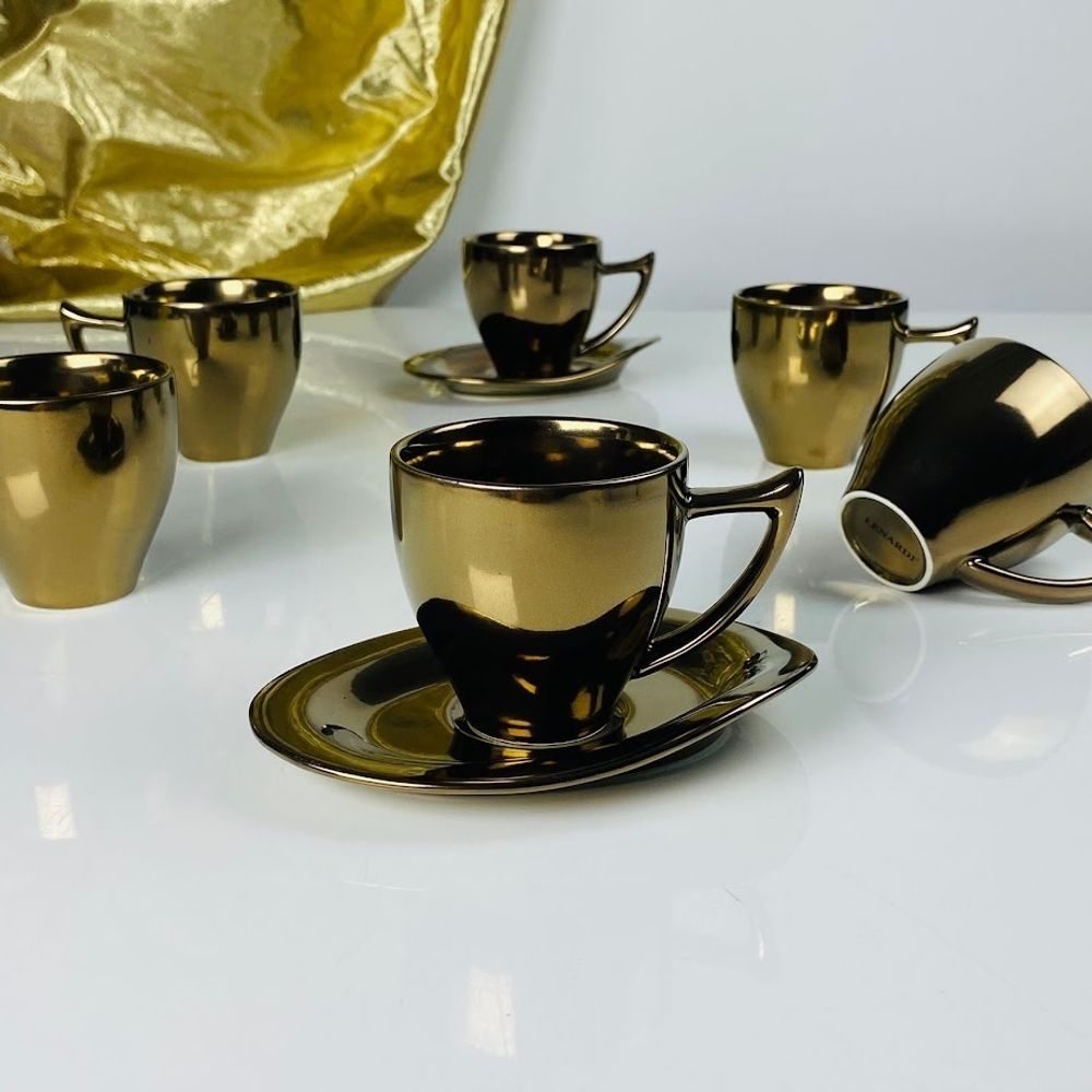 Lenardi 232-017 Кофейный набор 110мл 12пр ВИНТАЖ. в под.уп.(х6)Фарфор