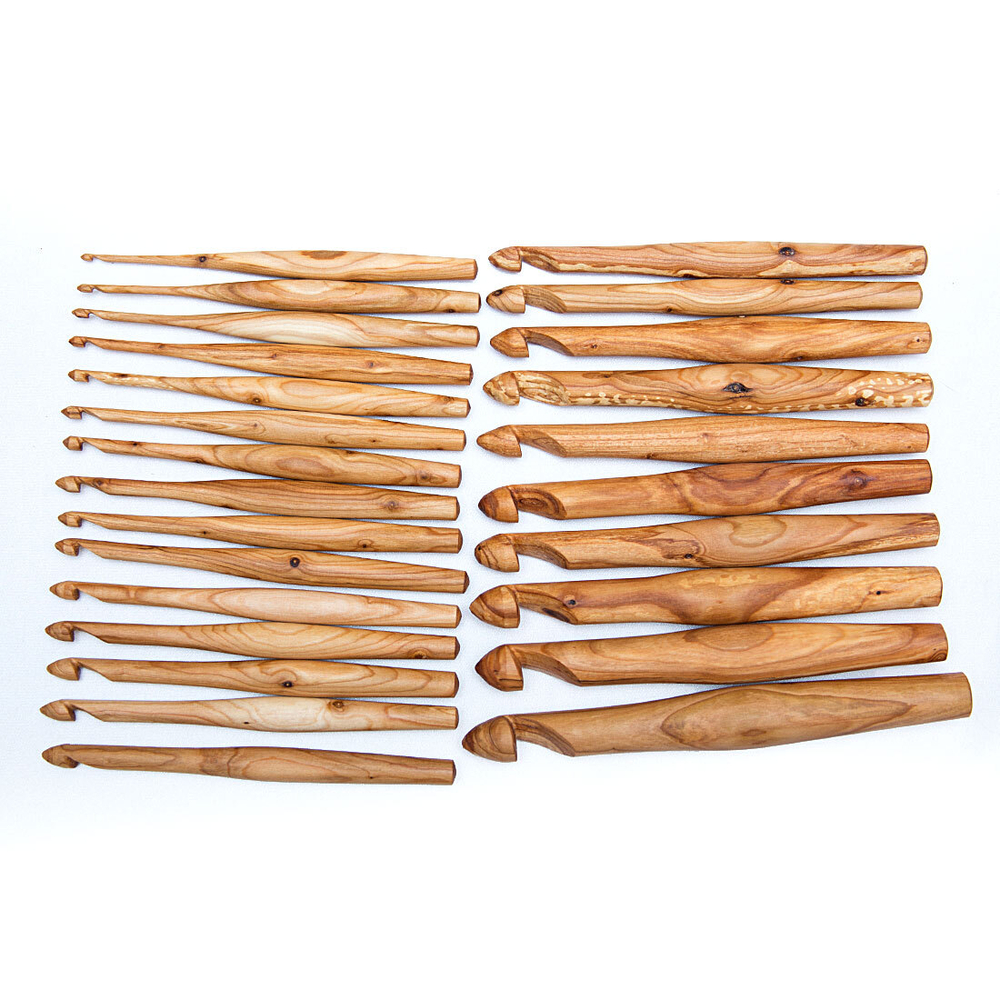 Набор деревянных крючков для вязания 25 шт (3-20 мм). KN7