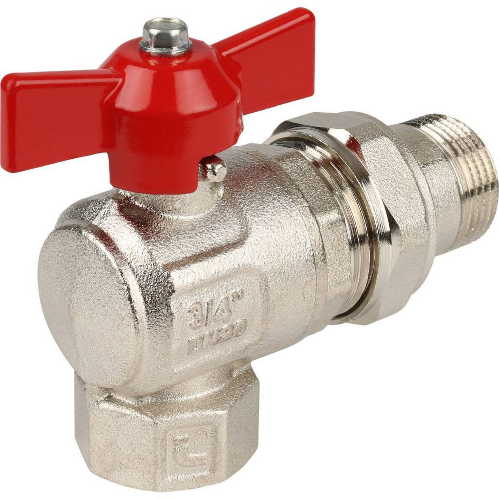 Кран шаровой ITAP IDEAL 3/4" угловой с американкой (бабочка)