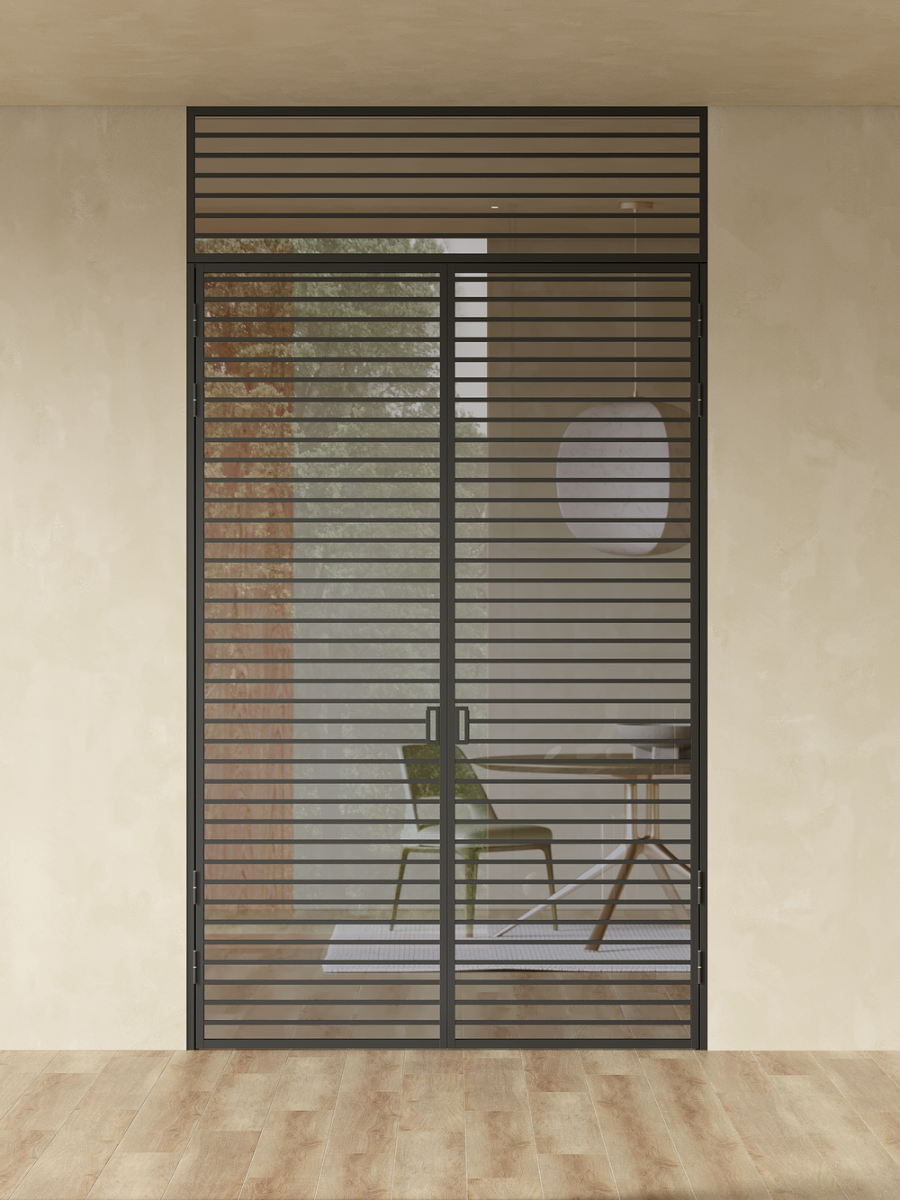 Распашная алюминиевая перегородка Minoli 12