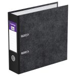 Папка-регистратор 70мм, А5, мрамор, Berlingo Standard, карман на корешке,черная