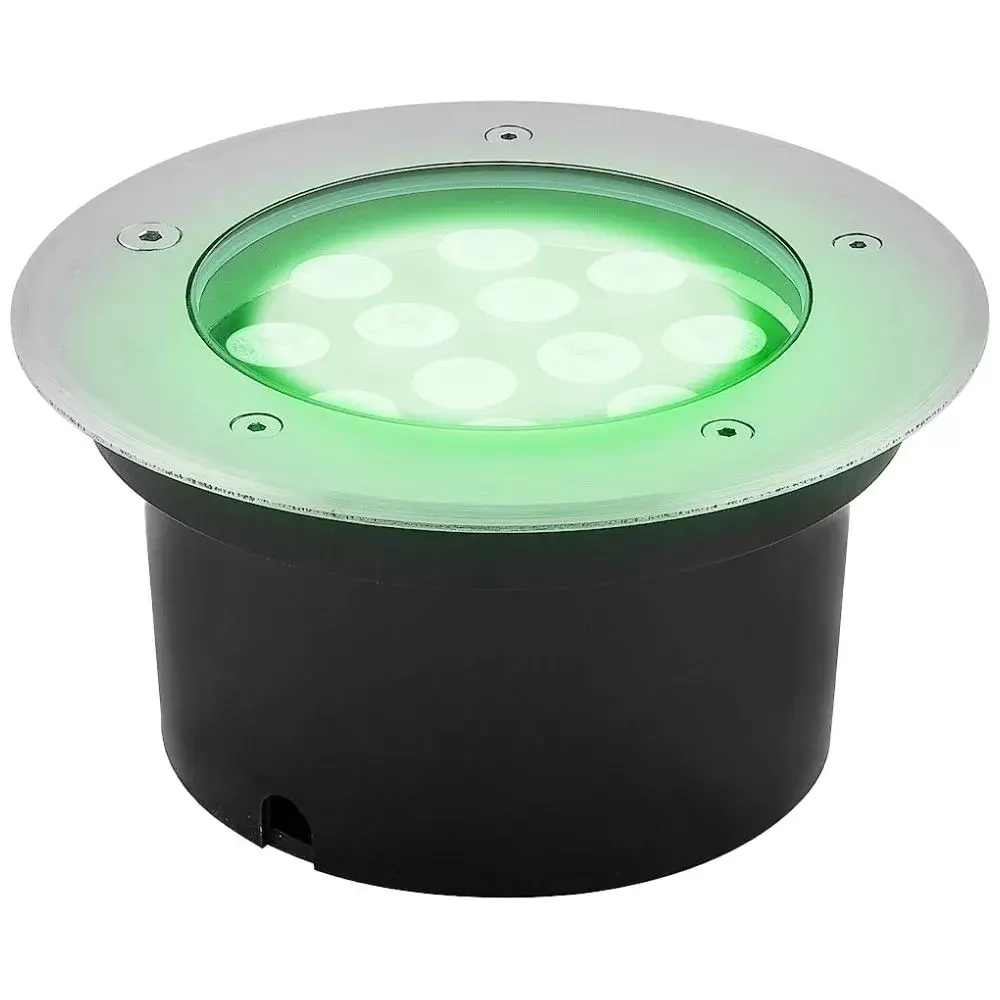 Светильник LED тротуарный (грунтовый) встраив. SP4114 12W зеленый 230V IP67 Feron