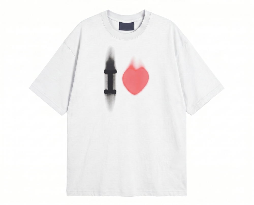 Футболка Balenciaga I Love Large Fit (White)
