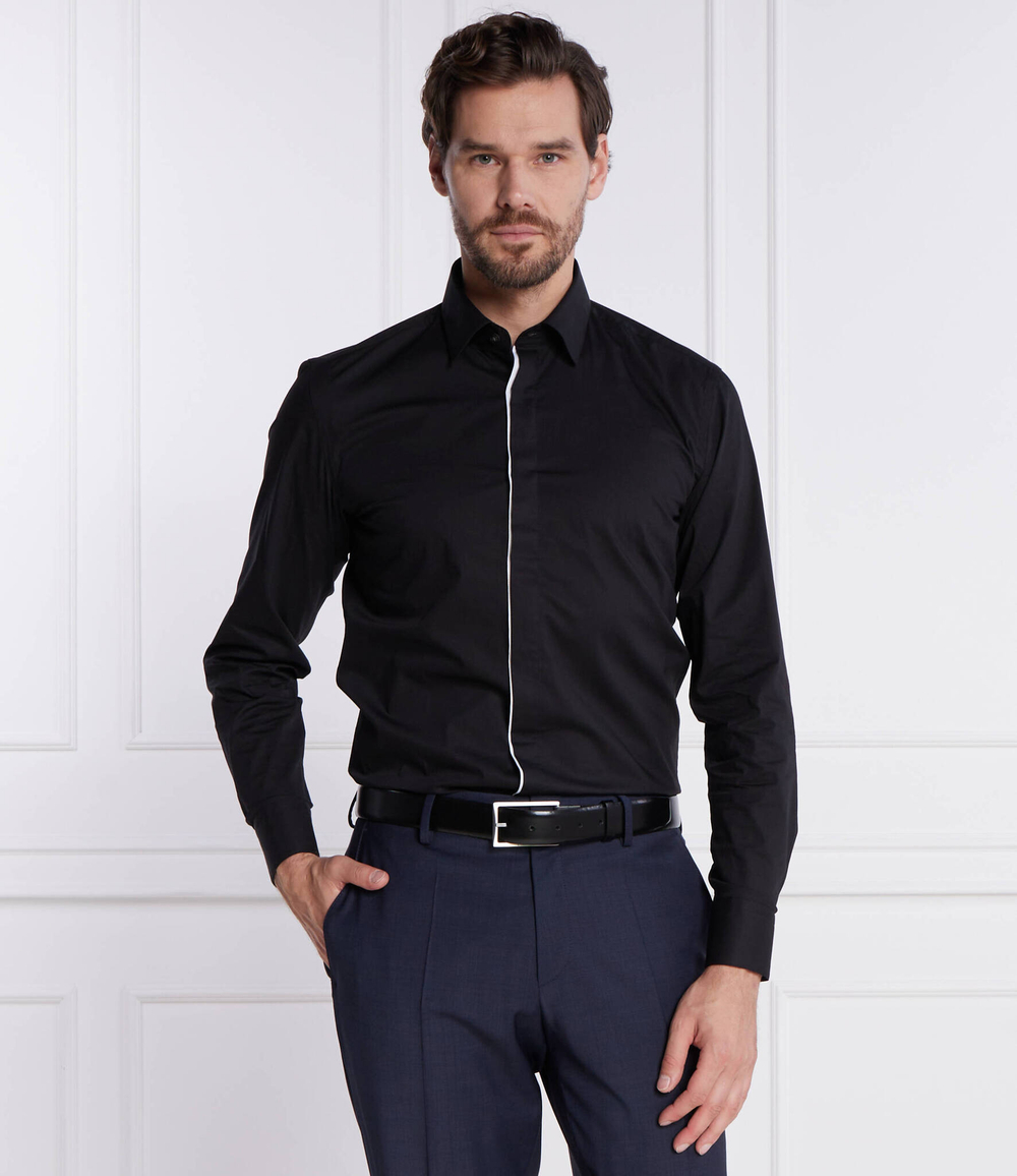 Рубашка H-HANK-party2 BOSS BLACK - черный(50503240)