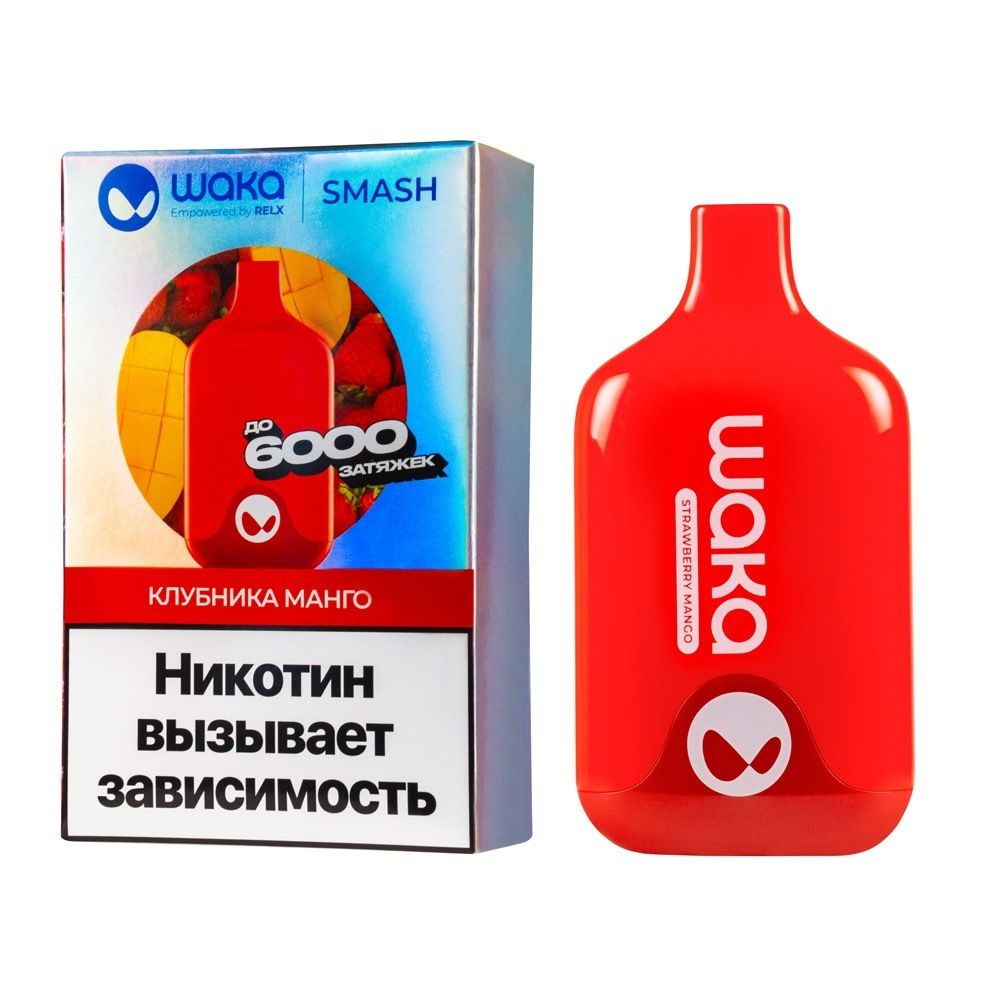 Waka Smash 6000 - Клубника Манго (Strawberry Mango)