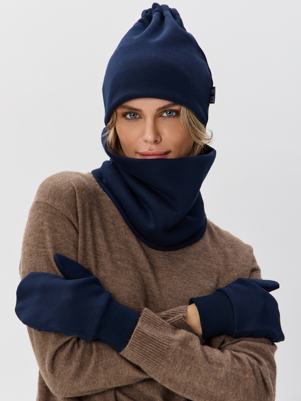 Рукавички-трансформеры из футера с начесом