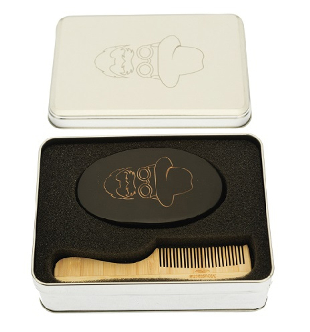 Набор расчесок для бороды и усов в алюминиевом кейсе BARBER STYLE, DEWAL