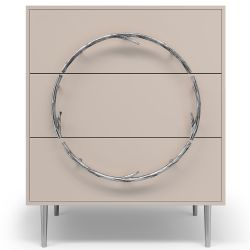 Комод Арт Колор matte Стайл Сильвер с 3 ящиками Серый агат матовый