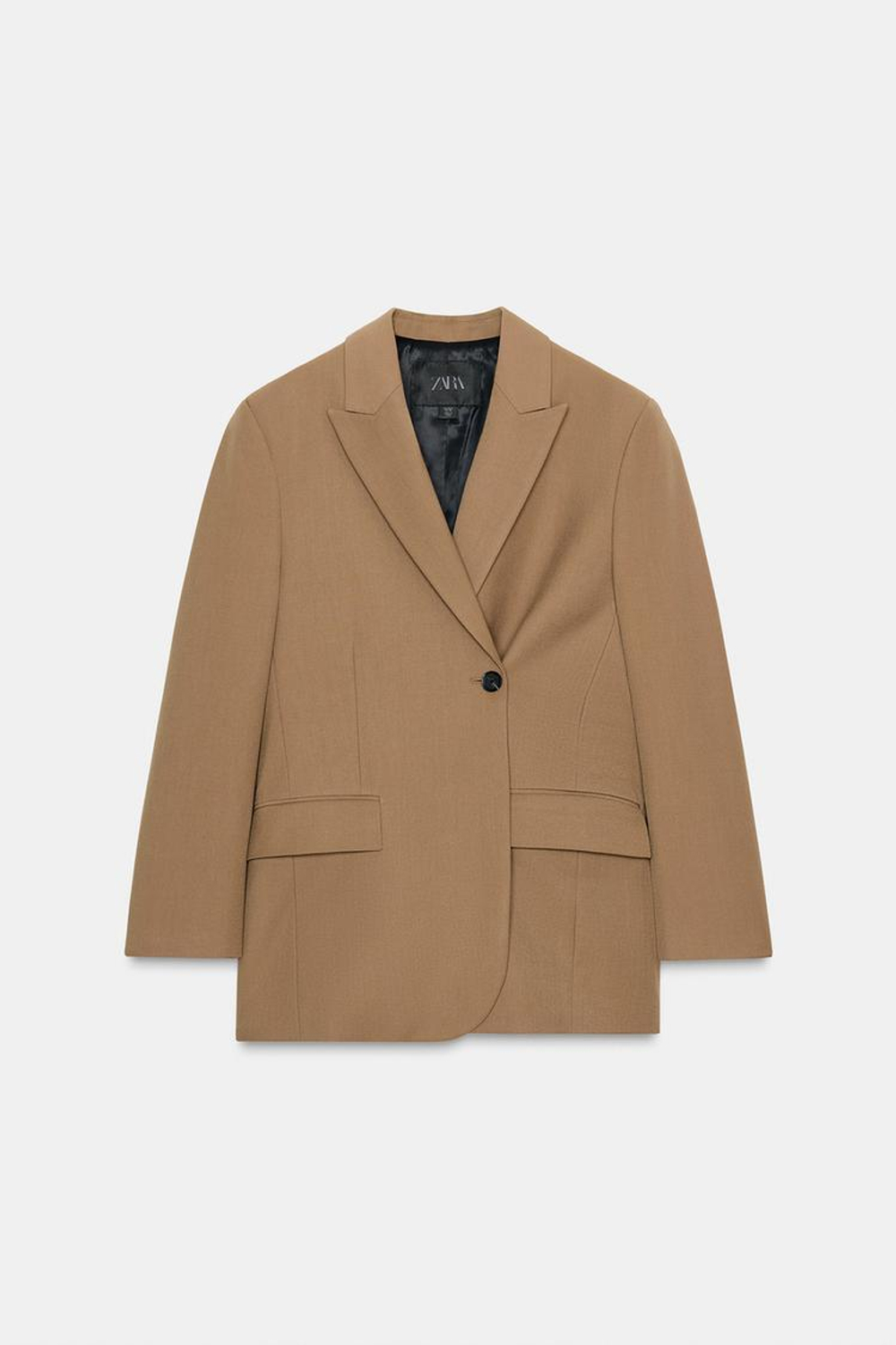 ZARA БЛЕЙЗЕР ОВЕРСАЙЗ — ZW COLLECTION, КАРАМЕЛЬНЫЙ