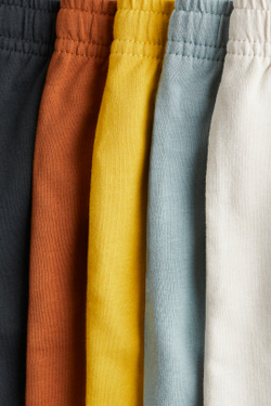 H&M Набор из 5 хлопковых трикотажных шорт, светло-бирюзовый