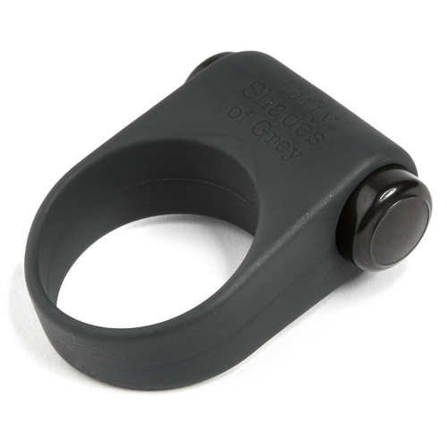 Черное эрекционное кольцо 3,8см Fifty Shades of Grey Feel It Baby Vibrating Cock Ring