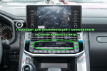 Магнитола для Toyota Land Cruiser 300 2021+ (экран климата снизу, рамка LUX) - FarCar монитор 12.3" 2K QLED на Android 14, TS10, CarPlay, 4G SIM-слот