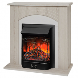 Электрокамин RealFlame Hanna STD LO светлый дуб с очагом Majestic Lux Black