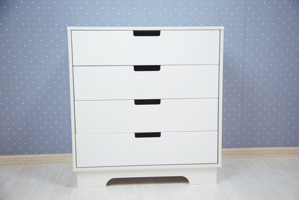 Комод Облако с 4 ящиками МДФ белый/белый