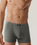 Мужские трусы шорты Atlantic, набор из 3 шт., хлопок, черные + серый меланж + темно-серый меланж, Basic 3BMH-007