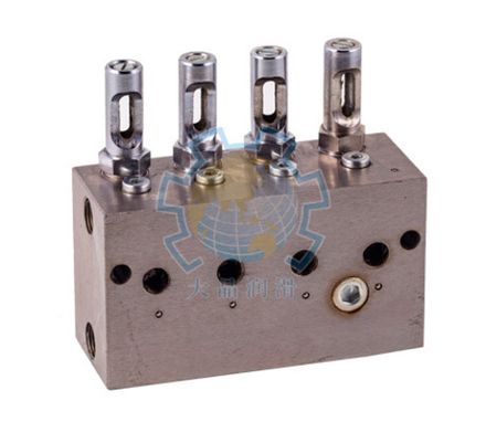 2SSPQ-P1.15 - Питатель для двухлинейных систем смазки с рабочим давлением 400 бар, количество выходов 2, максимальная доза 1,15 мл/цикл, с регулятором и индикатором